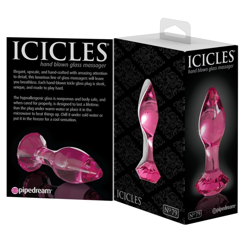 Icicles - Szklany Korek Analny W Kształcie Stożka